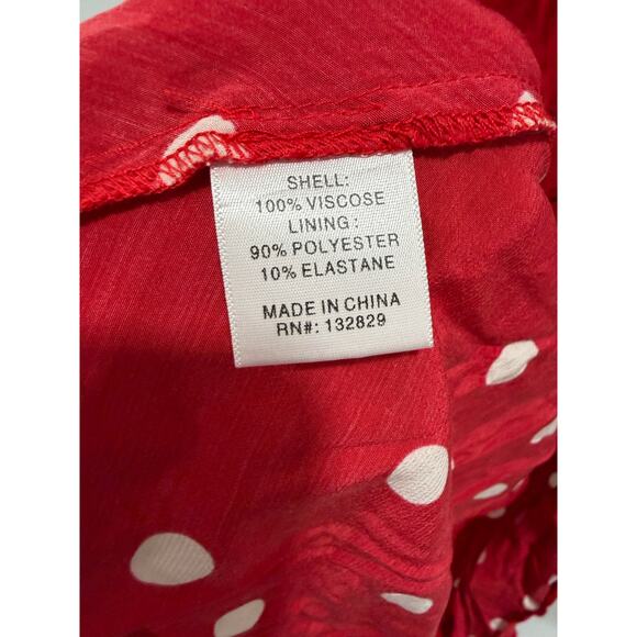 Majorelle Deanna Cherry Red Polka Dot Ruffle Girly Resort Party Gown NWT S - Picture 6 of 8